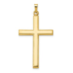Load image into Gallery viewer, 14K Yellow Gold Hollow Cross Pendant 44mm length