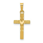 Load image into Gallery viewer, 14K Yellow Gold Small Hollow Cross Charm