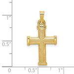 Load image into Gallery viewer, 14K Yellow Gold Hollow Latin Cross Pendant