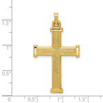 Load image into Gallery viewer, 14K Yellow Gold Hollow Latin Cross Pendant