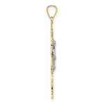 Load image into Gallery viewer, 14K Two-tone Gold Cara Vaca Crucifix Pendant