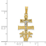 Load image into Gallery viewer, 14K Two-tone Gold Cara Vaca Crucifix Pendant
