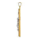 Load image into Gallery viewer, 14K Two-tone Gold INRI Hollow Crucifix Pendant 44mm length
