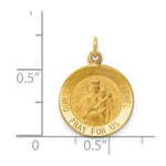 Load image into Gallery viewer, 14K Yellow Gold Our Lady of Mount Carmel Medal Charm 15mm width