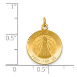 Load image into Gallery viewer, 14K Yellow Gold Our Lady of Loreto Medal Charm 15mm width