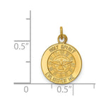 Load image into Gallery viewer, 14K Yellow Gold Holy Spirit Medal Charm