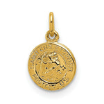 Load image into Gallery viewer, 14K Yellow Gold Saint Christopher Medal Charm 8mm width