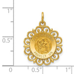 Load image into Gallery viewer, 14K Yellow Gold Saint Christopher Medal Charm 19mm width