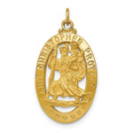 Load image into Gallery viewer, 14K Yellow Gold Saint Christopher Medal Pendant 15mm width