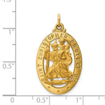 Load image into Gallery viewer, 14K Yellow Gold Saint Christopher Medal Pendant 17mm width