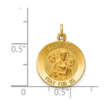 Load image into Gallery viewer, 14K Yellow Gold Saint John Medal Charm 16mm width