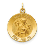 Load image into Gallery viewer, 14K Yellow Gold Saint John Medal Charm 16mm width
