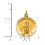 Load image into Gallery viewer, 14K Yellow Gold Saint Patrick Medal Charm 15mm width