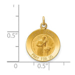 Load image into Gallery viewer, 14K Yellow Gold Saint Gerard Medal Charm 16mm width