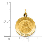 Load image into Gallery viewer, 14K Yellow Gold Saint Peter Medal Charm 15mm width