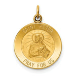 Load image into Gallery viewer, 14K Yellow Gold Saint Peter Medal Charm 15mm width