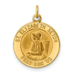 Load image into Gallery viewer, 14K Yellow Gold Saint Elizabeth Seton Medal Charm 15mm width