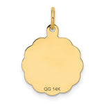Load image into Gallery viewer, 14K Yellow Gold Solid Star of David Disc Charm