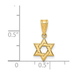 Load image into Gallery viewer, 14K Yellow Gold Star of David Pendant 17mm length