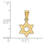Load image into Gallery viewer, 14K Yellow Gold Star of David Pendant 18mm length