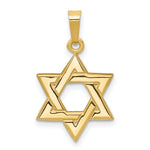 Load image into Gallery viewer, 14K Yellow Gold Star of David Pendant 23mm length