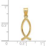 Load image into Gallery viewer, 14K Yellow Gold Ichthus Fish Pendant