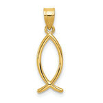 Load image into Gallery viewer, 14K Yellow Gold Ichthus Fish Pendant