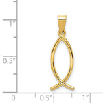 Load image into Gallery viewer, 14K Yellow Gold Ichthus Fish Charm