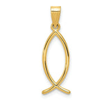 Load image into Gallery viewer, 14K Yellow Gold Ichthus Fish Charm