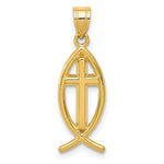 Load image into Gallery viewer, 14K Yellow Gold Ichthus Fish Pendant
