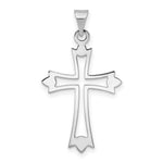 Load image into Gallery viewer, 14K White Gold Budded Cross Pendant