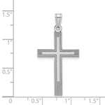 Load image into Gallery viewer, 14K White Cross Charm 37mm length