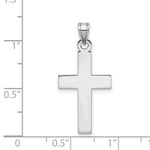 Load image into Gallery viewer, 14K White Gold Cross Pendant 29mm length