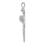 Load image into Gallery viewer, 14K White Gold Cross Charm 42mm length