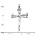 Load image into Gallery viewer, 14K White Gold Cross Charm 42mm length