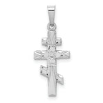 Load image into Gallery viewer, 14K White Gold Eastern Orthodox Cross Charm