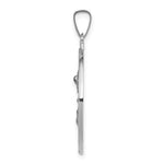 Load image into Gallery viewer, 14K White Gold Saint Michael Medal Pendant 22mm width
