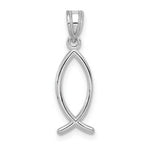 Load image into Gallery viewer, 14K White Gold Ichthus Fish Pendant