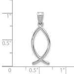 Load image into Gallery viewer, 14K White Gold Ichthus Fish Pendant