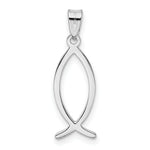 Load image into Gallery viewer, 14K White Gold Ichthus Fish Pendant