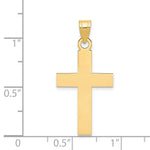 Load image into Gallery viewer, 14K Yellow Gold Polished Cross Charm 31mm length