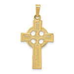 Load image into Gallery viewer, 14K Yellow Gold Celtic Cross Charm 32mm length