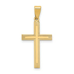 Load image into Gallery viewer, 14K Yellow Gold Polished Cross Charm 28mm length