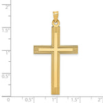 Load image into Gallery viewer, 14K Yellow Gold Cross Charm 50mm length