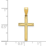 Load image into Gallery viewer, 14K Yellow Gold Cross Charm 25mm length