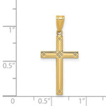 Load image into Gallery viewer, 14K Yellow Gold Cross Pendant 29mm length