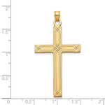Load image into Gallery viewer, 14K Yellow Gold Cross Pendant 50mm length