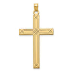 Load image into Gallery viewer, 14K Yellow Gold Cross Pendant 50mm length