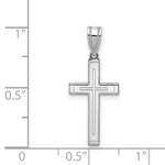 Load image into Gallery viewer, 14K White Gold Cross Pendant 25mm length