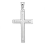 Load image into Gallery viewer, 14K White Gold Cross Pendant 50mm length